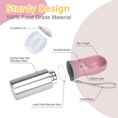 Compartiment nourriture intégré de 100 g sur la gourde Anipaw.