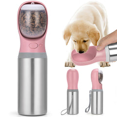 Gourde Anipaw portable pour chien 14 oz lors d'une promenade.