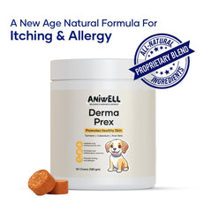 Aniwell DermaPrex – quercetine-dihydrate peut réduire démangeaisons et inflammation légère.