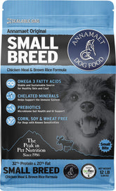 Annamaet Original Petite Race Formule Seche Chien Poulet Riz Brun, nutrition dense pour petites races.