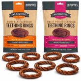 Anneaux de dentition sans cuir pour chiots — emballage clair et pratique