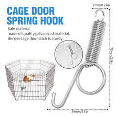 Loquet ressort Anxingo pour cage chien et chat, sécurité renforcée.