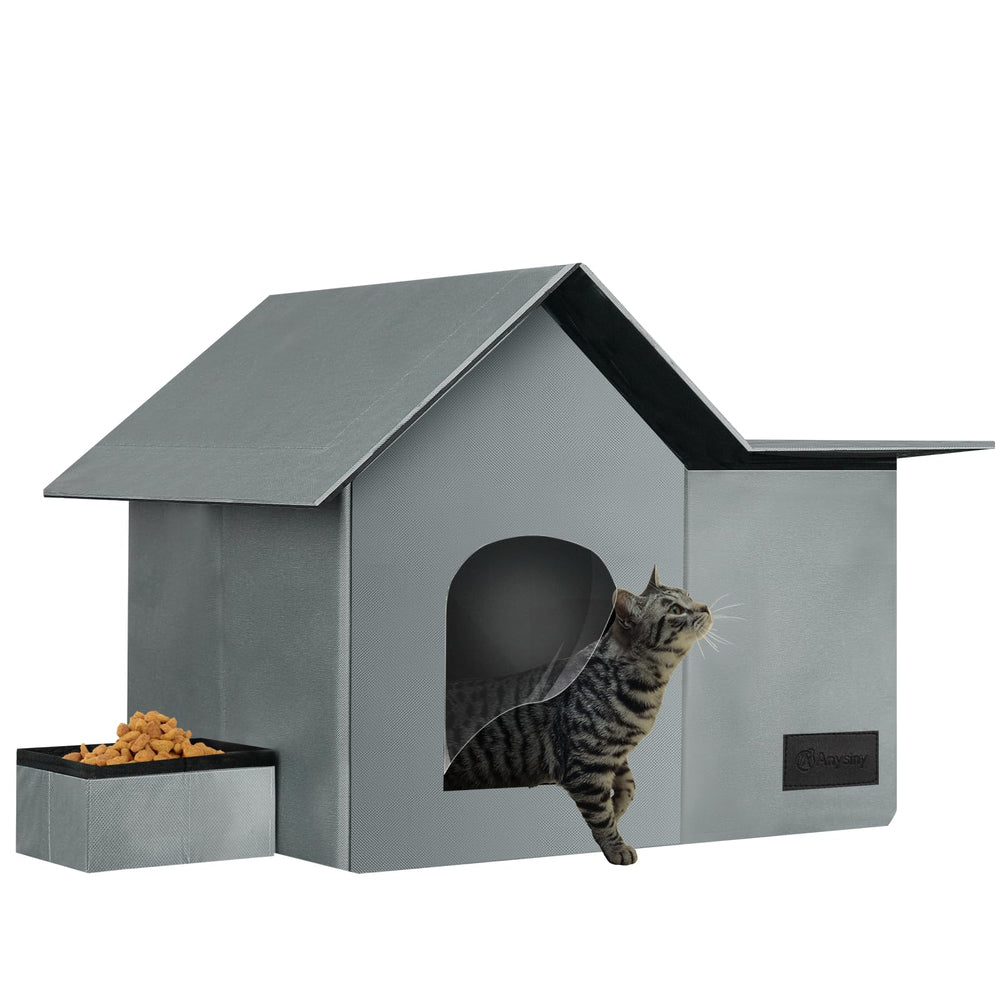 Abri pour chats Anysiny, refuge extérieur grand et sûr pour plein air.
