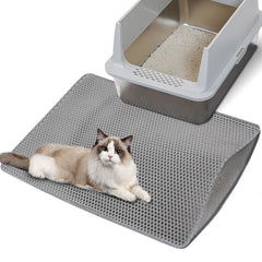 Anywish tapis-litiere-chat-ensemble protège le sol et réduit les miettes.