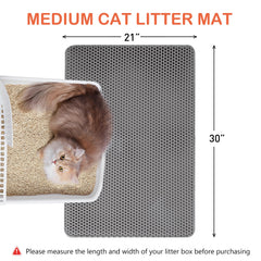 Anywish tapis-litiere-double-couche-hexagonale capture les grains autour de la litière.