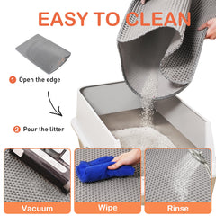 Anywish tapis-litiere-impermeable-dessous protège le sol contre les liquides.