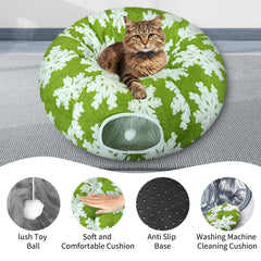 Anzfy tunnel chat forme-s-animaux vert, encourage exploration et détente sécurisée.