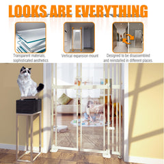 Barrière chat aodbicy avec ouverture double transparente pour un accès pratique