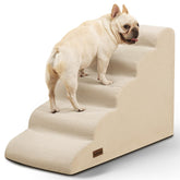 Aodisman Escaliers 5 Étages sur lit beige, accès facilité pour animaux.