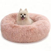 Lit Aofast, surface en fausse fourrure ronde, confort ultra-doux pour chien et chat.
