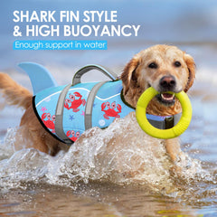 Gilet AOFITEE chien, poignée pratique facilitant le sauvetage en bord de mer.