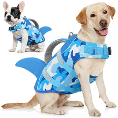 AOFITEE gilet sauvetage chien design requin pour nage en sécurité
