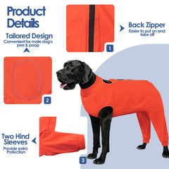 AOFITEE Manchette récupération chien XL avec ouverture abdomen ovale pour confort