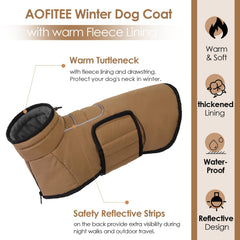 Manteau extérieur imperméable AOFITEE protégeant du vent et pluie.
