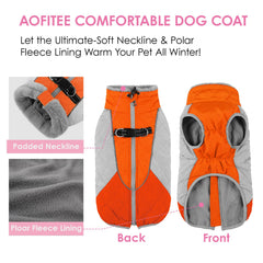 Manteau AOFITEE avec bande réfléchissante pour meilleure visibilité nocturne.