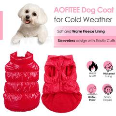 Manteau AOFITEE pour chien hiver col roulé, confort et chaleur