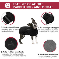 Manteau AOFITEE pour chien avec éléments réfléchissants pour sécurité nocturne.