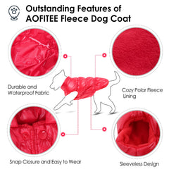 Manteau AOFITEE chien sans manches facile à enfiler