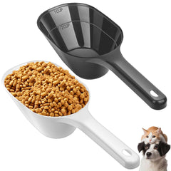 Pelle doseuse Aosnare pour chien, ensemble noir et blanc, portions précises.