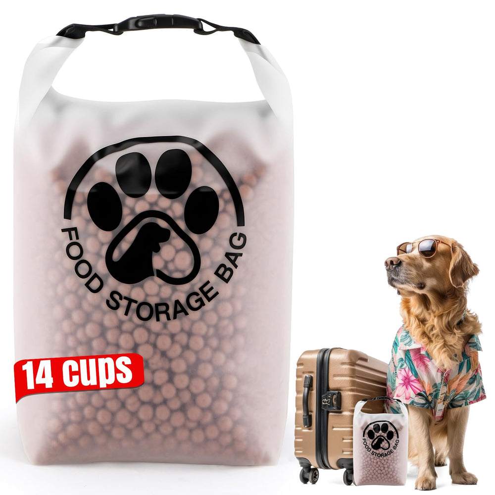 Aosnare sac nourriture chien voyage – fermeture roulante pour étanchéité en déplacement.