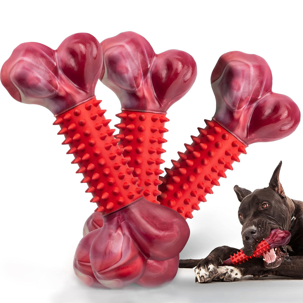Apasiri 3-pack: os au boeuf rouge, durable pour grands chiens.