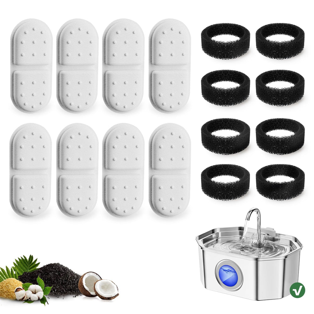 APAUK filtre-éponge de remplacement, 8 packs, pour eau plus propre à votre animal.