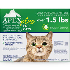 Apex Plus Chat - bouteille de traitement topique contre puces et tiques.