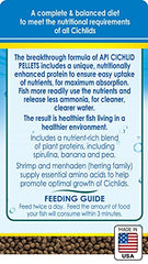 API CICHLID PELLETS: protéines optimales pour croissance saine des poissons.