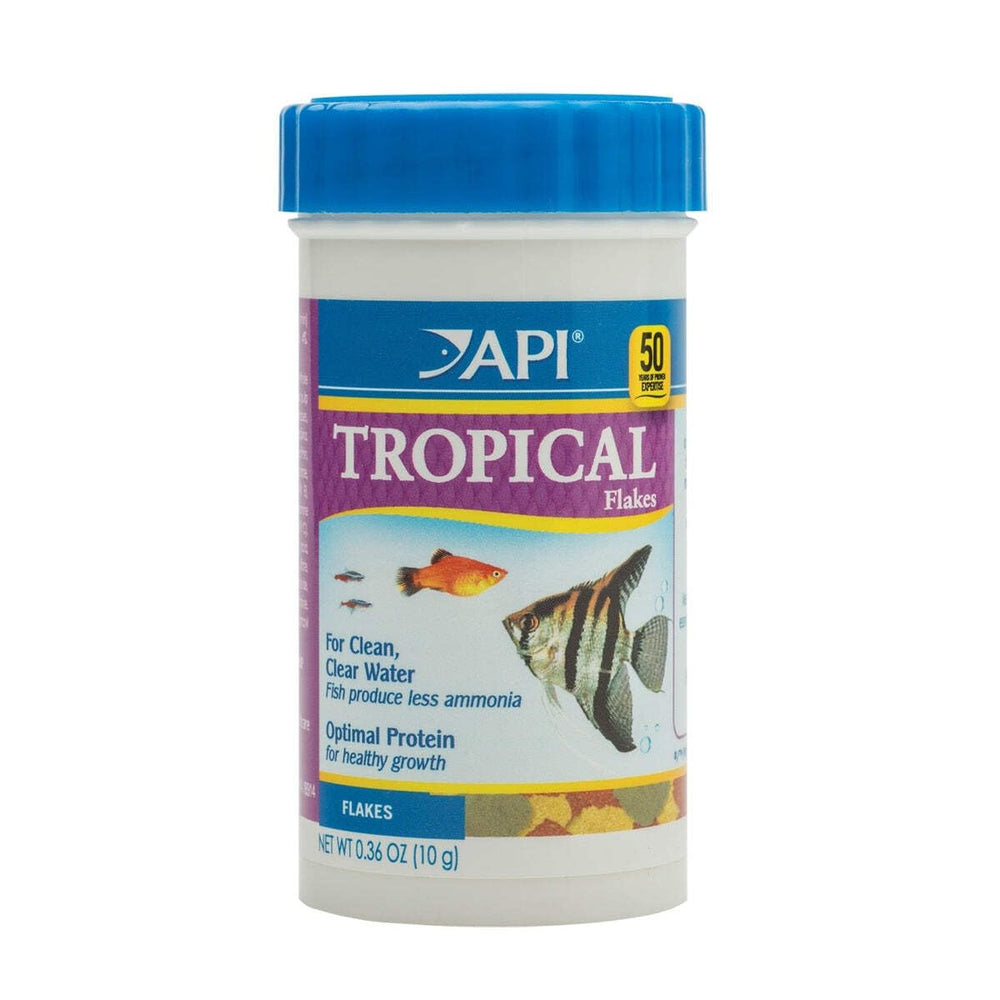 API Flocons Tropicaux Poisson – Conteneur 0,36 oz et alimentation complète.