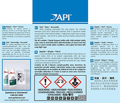 Flacons de test API GH et KH pour des mesures fiables.