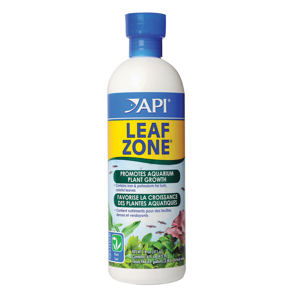 API Leaf Zone, bouteille 18 oz blanche, nourrit les plantes d’aquarium.