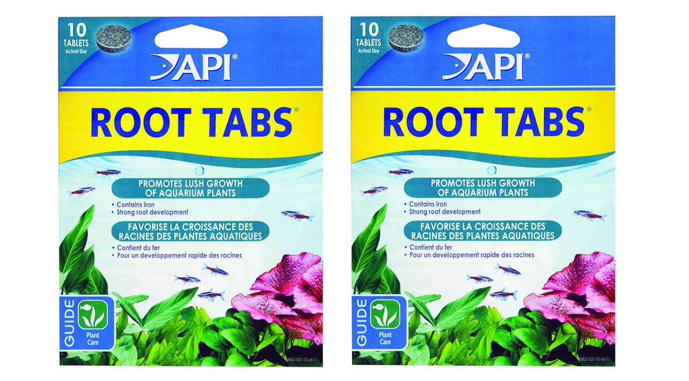 API Root Tabs montre l’emballage, prêt à fertiliser les plantes d’aquarium.