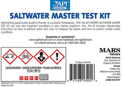 API Saltwater Master Test Kit – bouteilles réactifs pour des mesures fiables.