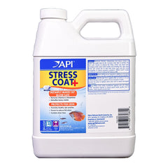 Flacon API Stress Coat 32 oz prêt à déchlorer et protéger les poissons.