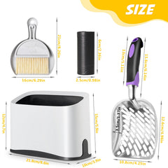 Porte-accessoire intégré pour Pelle à litière Apidgrowth, rangement pratique et rapide.