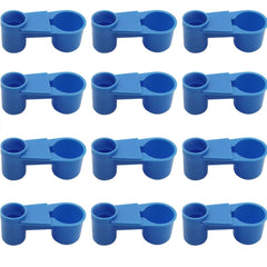Abreuvoir automatique APlayfulBee pour oiseaux avec bouteille bleu.