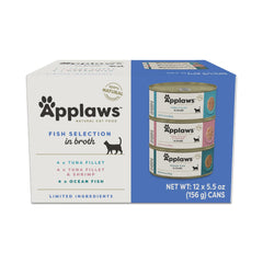 Repas Applaws chat poisson en bouillon, pack varié pour chats curieux et actifs.