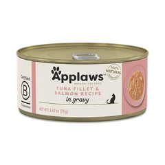 Ingrédients naturels Applaws thon-saumon: composition simple et riche en protéines.