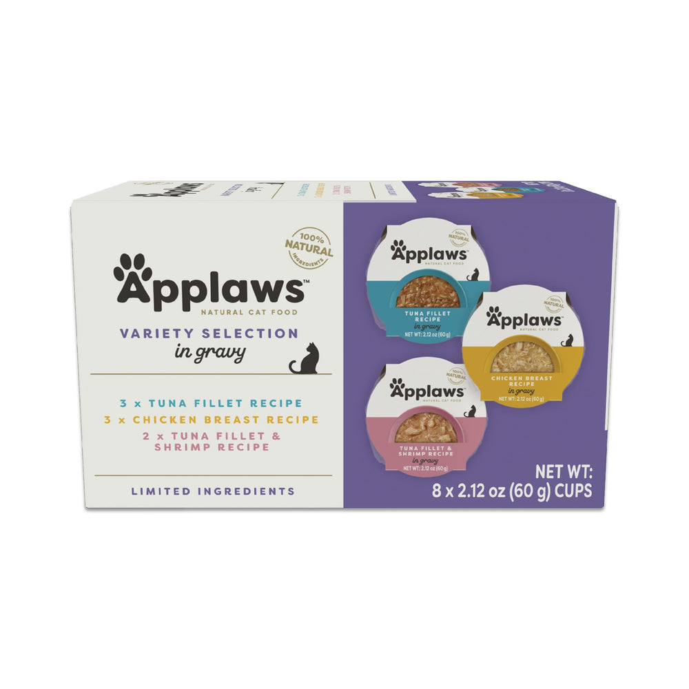 Applaws thon-fillet-sauce, texture savoureuse pour stimuler l'appétit naturel du chat.