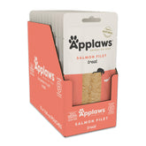 Friandise Applaws filets entiers de saumon, protéinée pour chats gourmands.