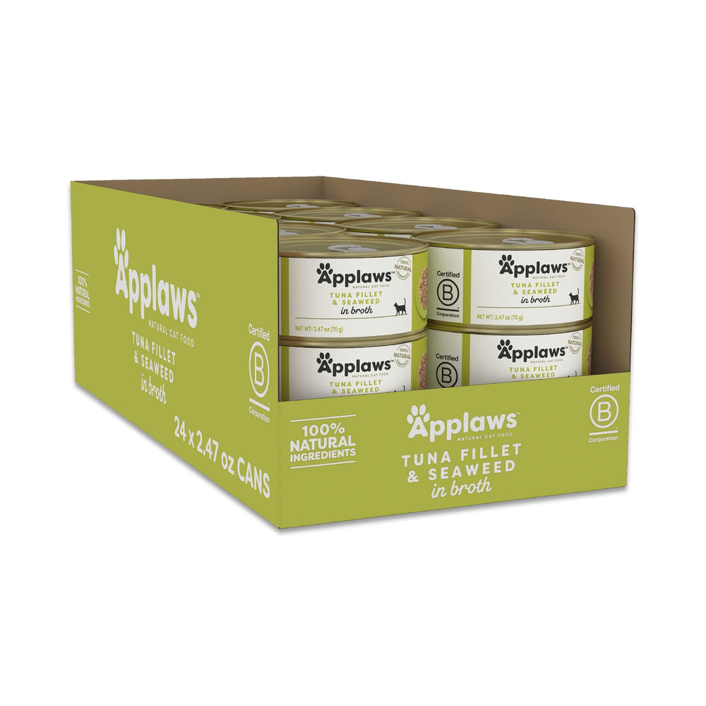 Applaws thon avec algues dans le bouillon, option naturelle pour chat.