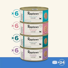 Applaws thon filet crevettes bouillon : saveur variée et hydratation naturelle.