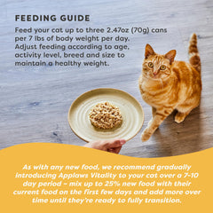 Applaws Vitality Filet Thon Poulet Chat – repas équilibré pour chats actifs.