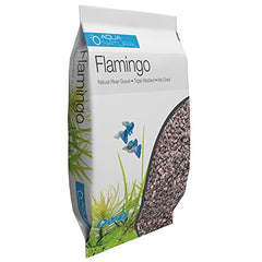 Aqua Natural Flamingo gros plan sur les particules rose profondes pour un rendu réaliste.