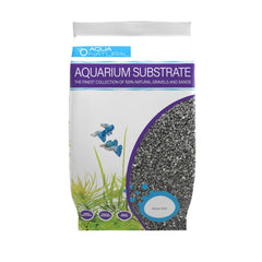 Aqua Natural gravier pewter noir sec, base naturelle pour aquascaping et stabilité des plantes.