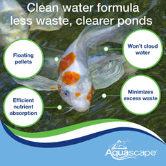 Aquascape probiotiques favorisant la digestion et réduction des déchets dans l’étang.
