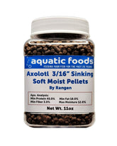 Granulés mous et coulants Aquatic Foods Inc. pour axolotl, alimentation quotidienne adaptée.