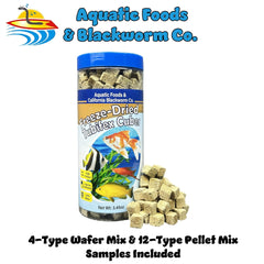 Galettes tubifex Aquatic Foods pour cichlids et discus, alimentation polyvalente.