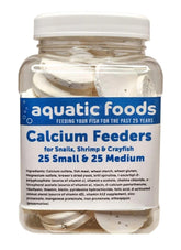 Disque calcium Aquatic Foods Inc. petit pour crevettes, favorise croissance et teinte naturelle.