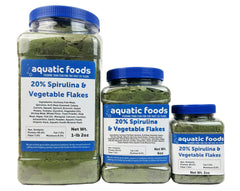 Aquatic Foods Inc. flocons spiruline-légumes pour poissons tropicaux, protéines élevées